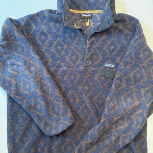 Patagonia Synchilla Blue and Brown Fleece
